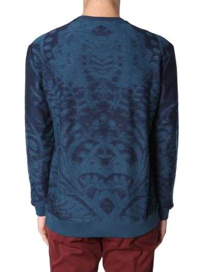 Shop Etro Paisley Jacquard Sweatshirt In Blue