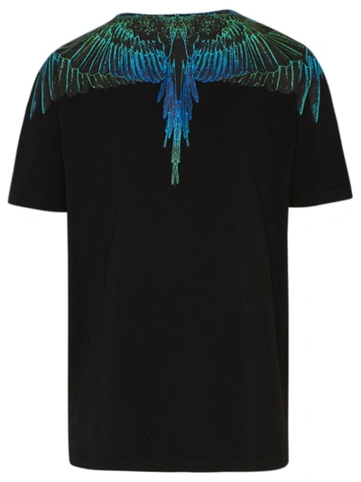 Shop Marcelo Burlon County Of Milan Blue And Black Ali T-shirt