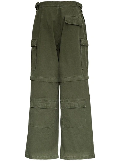 Shop Balenciaga Khaki Cargo Pants In Ripstop Cotton In Green