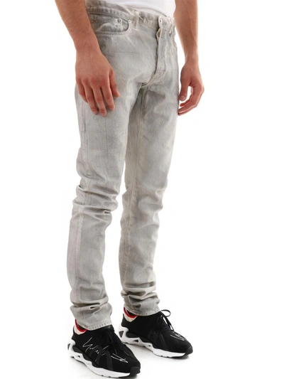 Shop Dior Slim Jeans Overdyed Effect In White