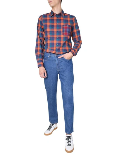 Shop Ps By Paul Smith Taylored Fit Shirt In Orange