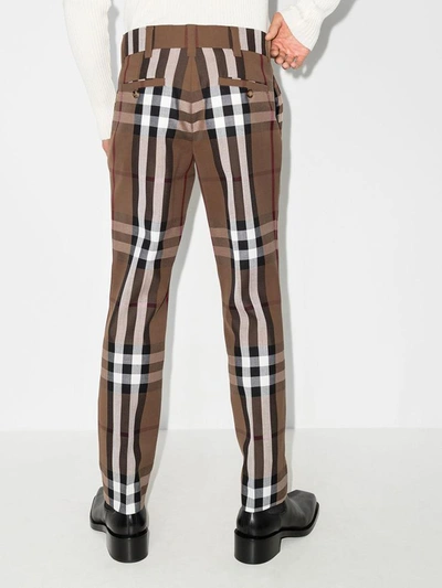 Shop Burberry Trousers Brown