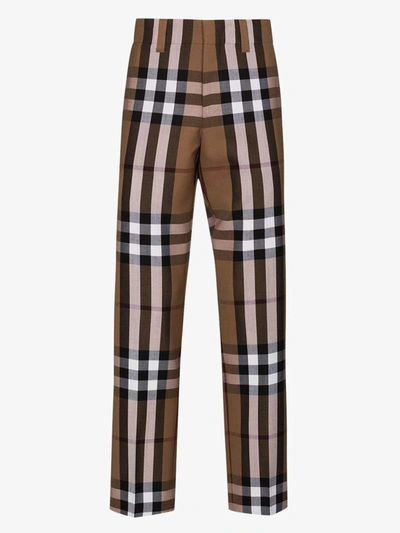 Shop Burberry Trousers Brown
