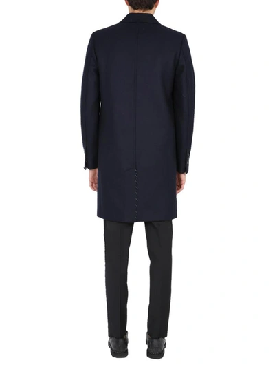 Shop Ami Alexandre Mattiussi Single-breasted Coat In Blue