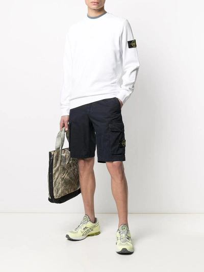 Shop Stone Island Shorts In Blu