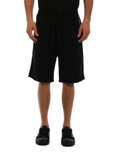 Shop Moncler Bermuda Jogger Shorts In Black