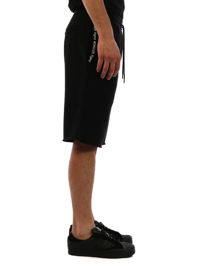 Shop Moncler Bermuda Jogger Shorts In Black