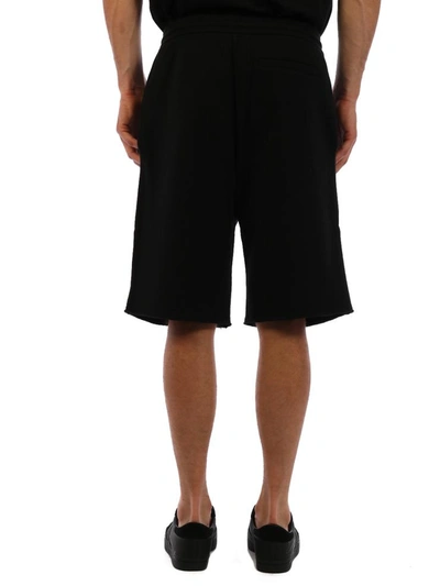 Shop Moncler Bermuda Jogger Shorts In Black