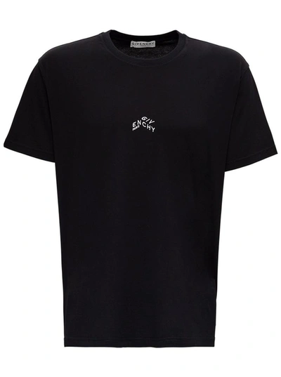Shop Givenchy Refracted T-shirt With Contrasting Logo Print In Black