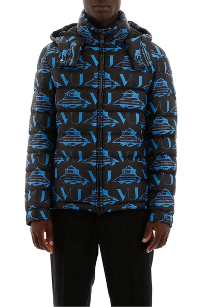 Shop Valentino Undercover Puffer Jacket In Ufo Vu Nero Malibu