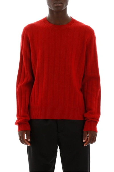 Shop Helmut Lang Ribbed Pull In Lava