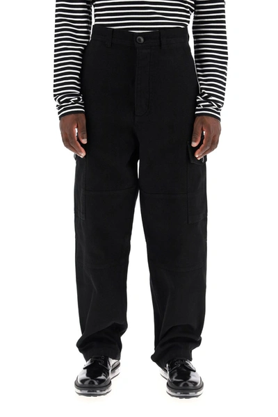Shop Ami Alexandre Mattiussi Cotton Cargo Pants In Black