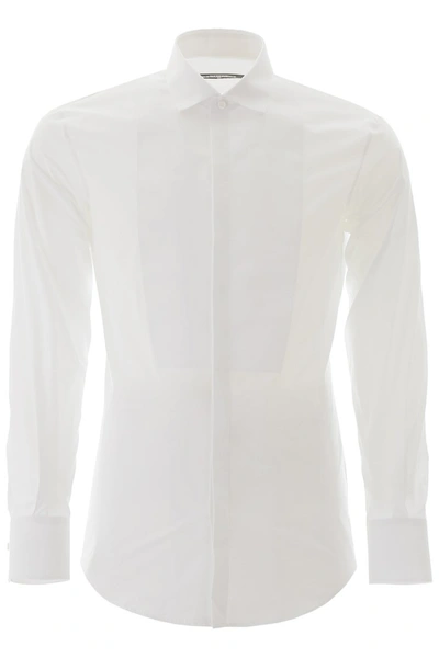Shop Dsquared2 Shirt With Plastron In White