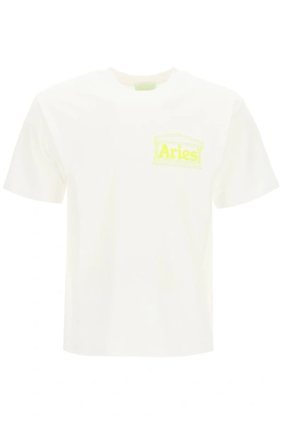 Shop Aries T-shirt With Logo Print In White