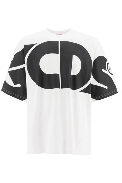 Shop Gcds T-shirt With Maxi Logo In White