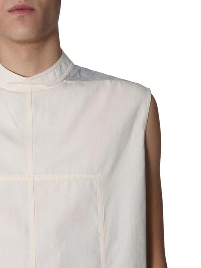 Shop Rick Owens Drkshdw Top With Laminated Insert In Silver