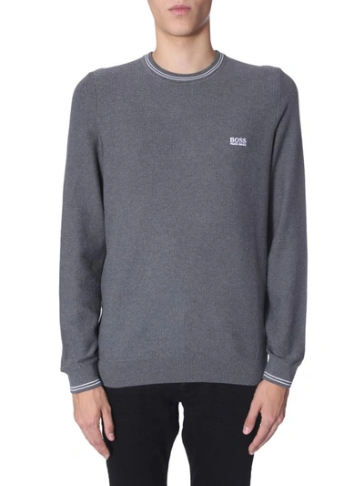 Shop Hugo Boss Crew Neck Sweater In Grey