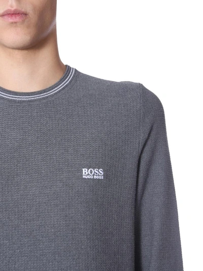 Shop Hugo Boss Crew Neck Sweater In Grey