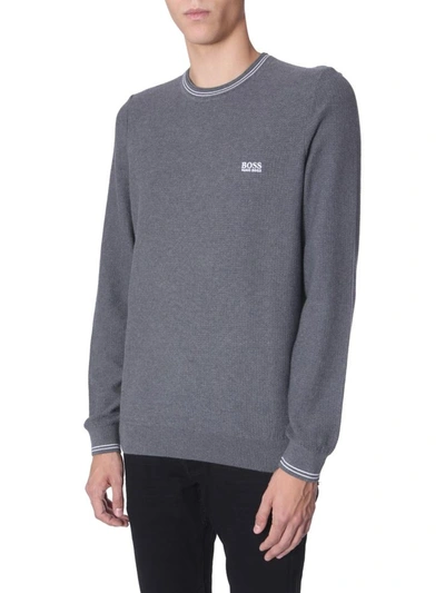 Shop Hugo Boss Crew Neck Sweater In Grey