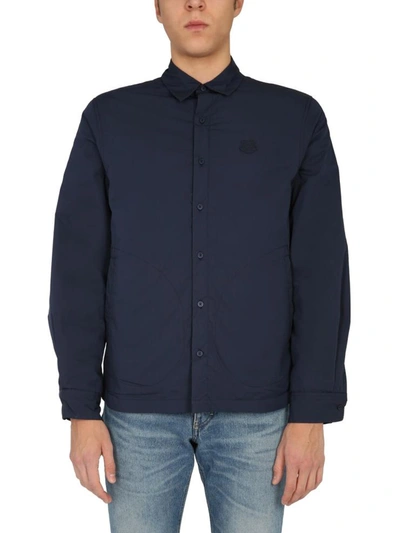 Shop Kenzo Padded Shirt In Blue