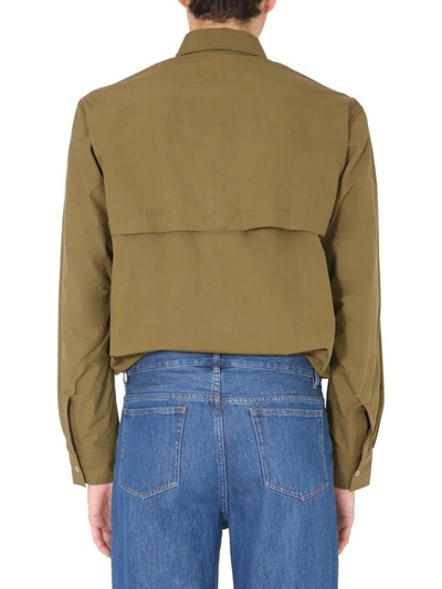 Shop Kenzo Oversize Fit Shirt In Brown