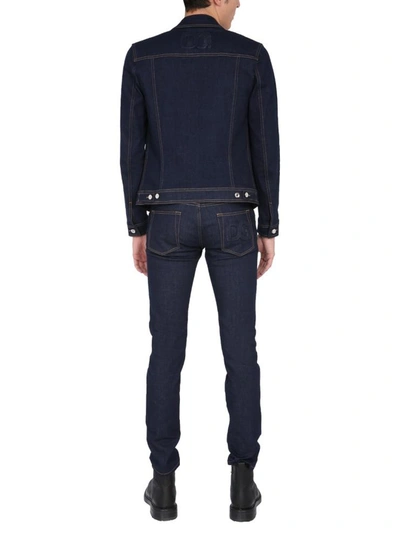 Shop Dolce & Gabbana Stretch Denim Jacket In Blue