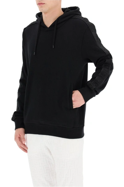 Shop Fendi Sweatshirt With Ff Bands In Nero