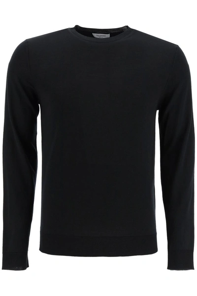 Shop Valentino Wool Sweater F 18 In Nero