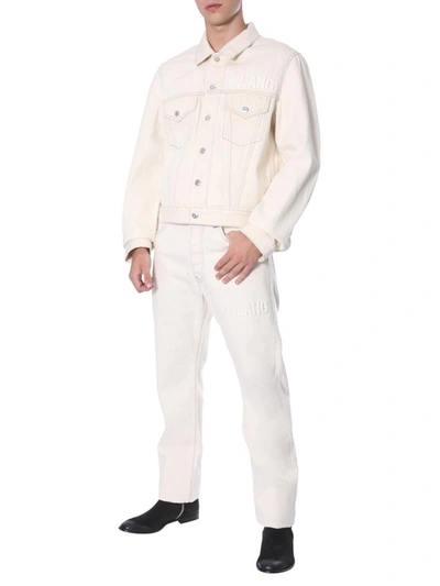 Shop Helmut Lang "masc Hi" Jeans In White