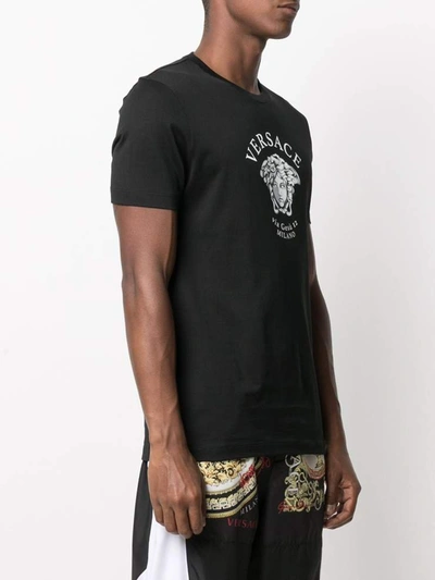 Shop Versace T-shirts And Polos Black