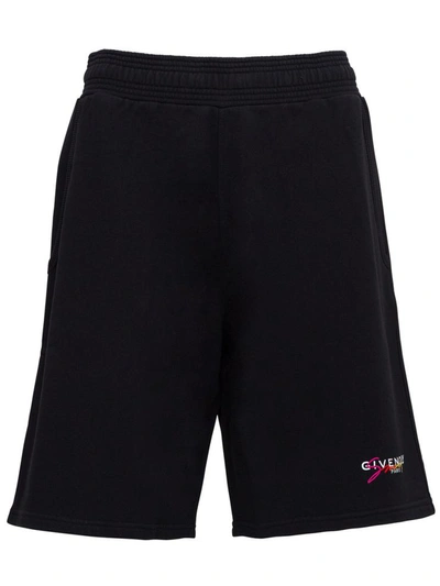 Shop Givenchy Jersey Bermuda Shorts In Black