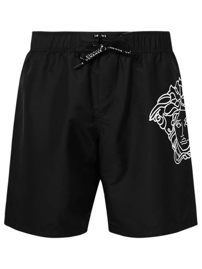 Shop Versace Costume Boxer Lungo Nero In Black