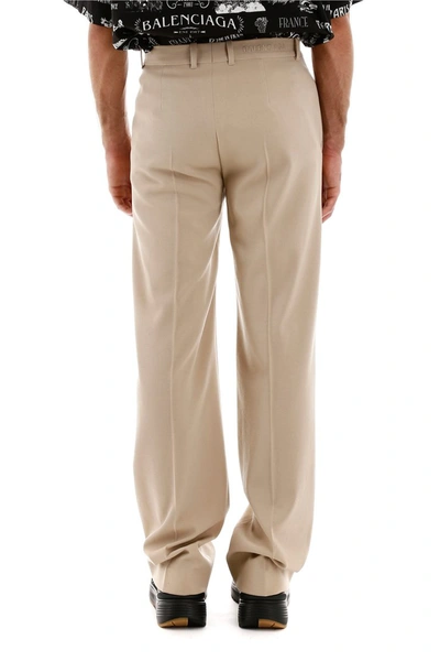 Shop Balenciaga Tailoring Trousers In Touareg Beige