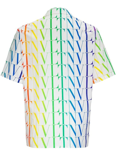 Shop Valentino Vltn Times Multicolor Jersey Shirt In White