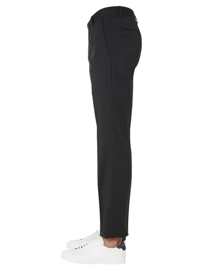 Shop Z Zegna Regular Fit Trousers In Charcoal