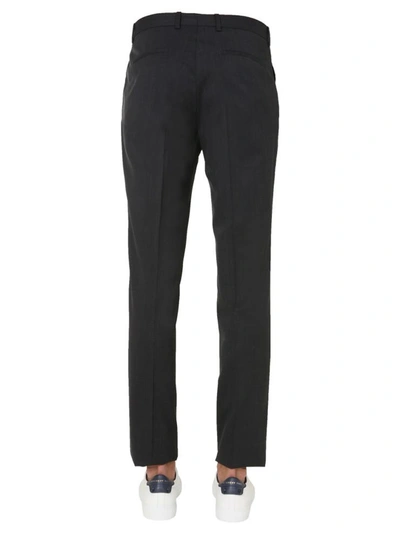 Shop Z Zegna Regular Fit Trousers In Charcoal