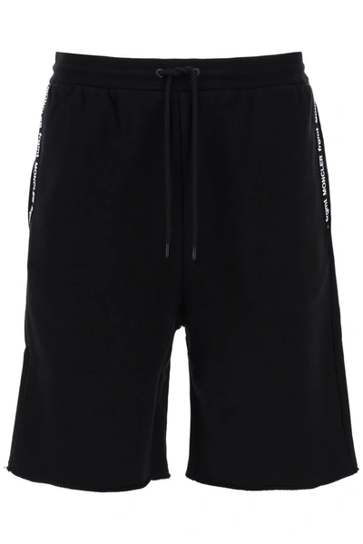 Shop Moncler X Fragment 7  Genius Bermuda Jogger Pants In Nero