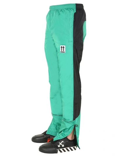 Shop Off-white Jogging Pants In Green