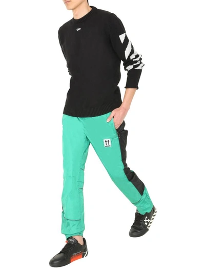 Shop Off-white Jogging Pants In Green