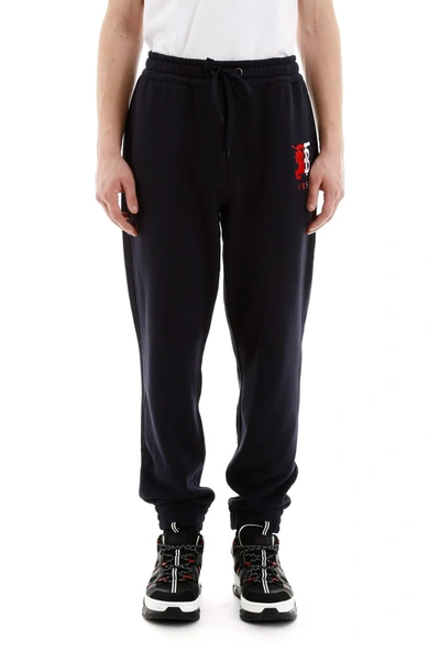 Shop Burberry Marshall Jogger Pants In Navy