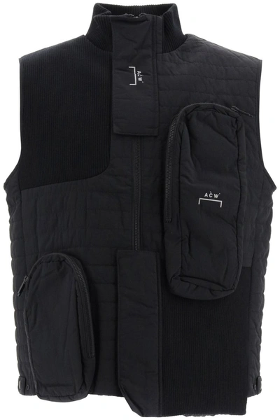 Shop A-cold-wall* A Cold Wall Bimaterial Asymmetrical Vest In Black