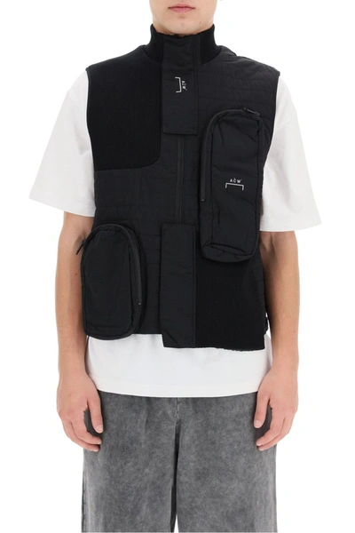 Shop A-cold-wall* A Cold Wall Bimaterial Asymmetrical Vest In Black