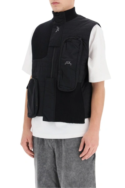 Shop A-cold-wall* A Cold Wall Bimaterial Asymmetrical Vest In Black