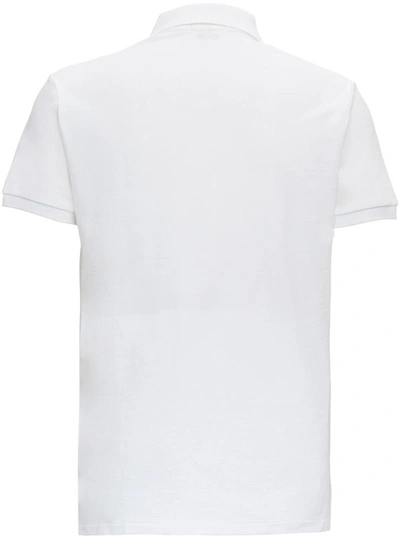 Shop Polo Ralph Lauren Slim Fit Cotton Polo Shirt With Logo In White