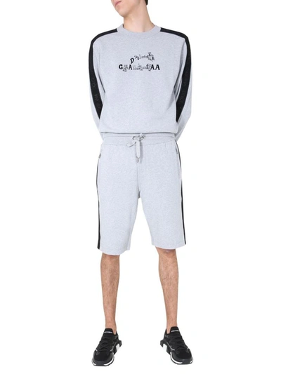 Shop Dolce & Gabbana Crew Neck Sweatshirt In Grey