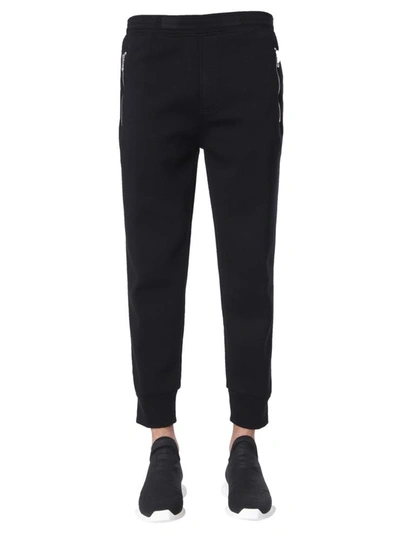 Shop Neil Barrett Skinny Fit Trousers In Black