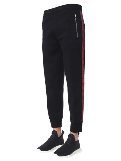 Shop Neil Barrett Skinny Fit Trousers In Black