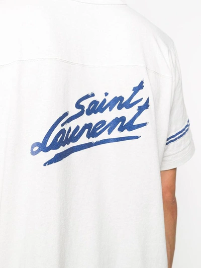 Shop Saint Laurent T-shirts And Polos Beige