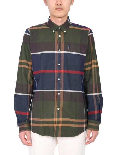 Shop Barbour Tailored Fit Shirt In Green