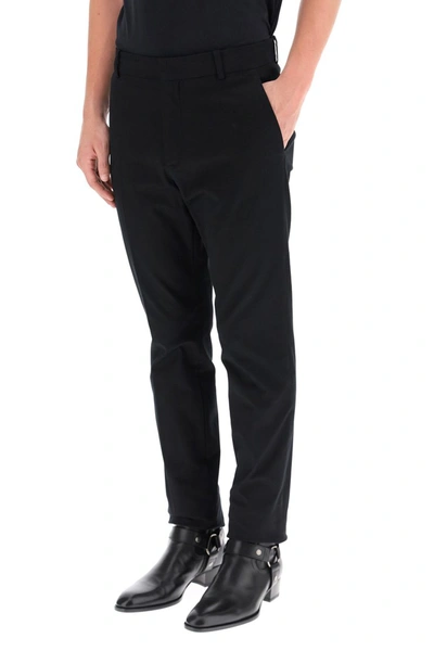 Shop Balmain Tailoring Fit Trousers In Noir